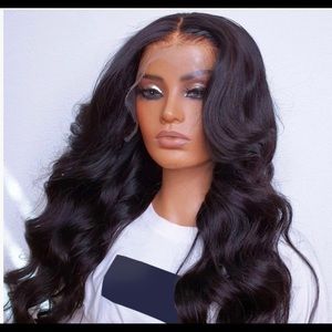 Lace front human hair wig